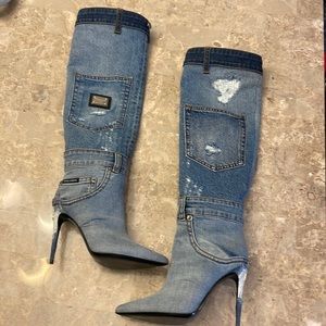 Dolce & Gabanna Denim Boots Sz. 37